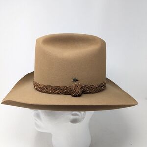 Rare Vtg Larry Mahan's Cowboy Hat Geronimo Size 7 Sheplers Resistol  Brown Felt